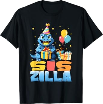Siszilla Funny Monster Kaiju Family Matching Birthday Girls T-Shirt