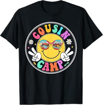 Cousin Camp 2025 Funny Camping Crew Summer Family Vacation T-Shirt