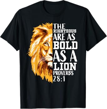 Lion of Judah Christian Bible Verse Gifts Men Dad Graphic T-Shirt