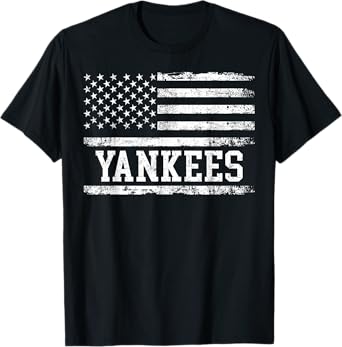 Vintage Retro Styles 90s Yankees Name Personalized T-Shirt