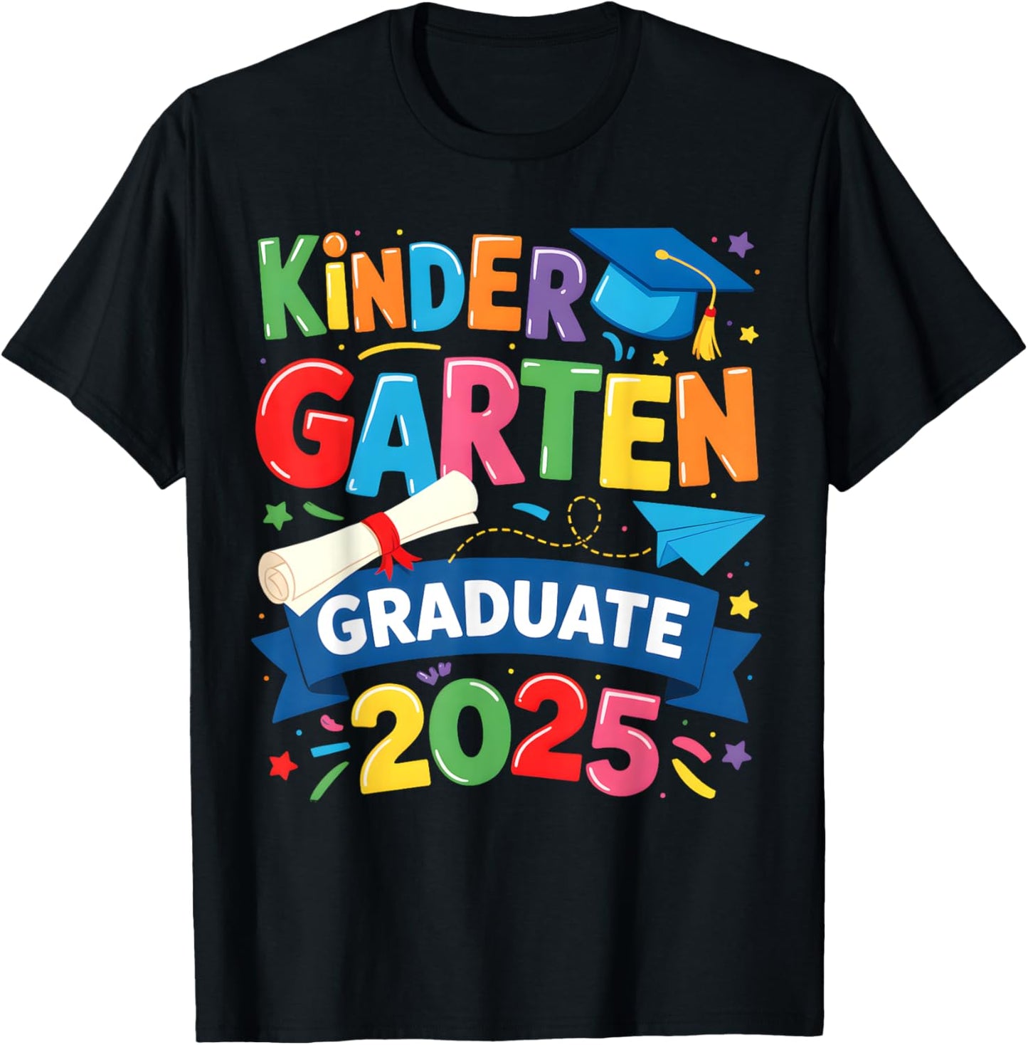 Kindergarten Graduation 2025 Graduate Kids Boys Girls Grad T-Shirt