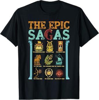 Vintage The Epic Saga Ithaca Odysseus Musical Wisdom Thunder T-Shirt