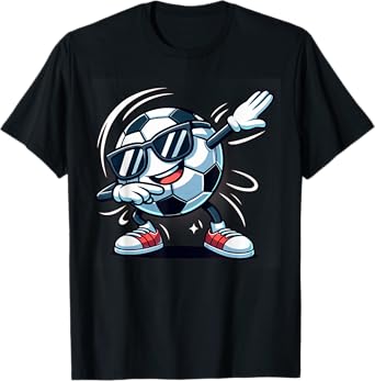 Dabbing Soccer Ball Funny Boys Men Women Sports Player T-Shirt