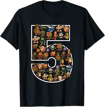 Italian Brainrot Birthday 5 Age Meme 5th Kids Boys Girls T-Shirt