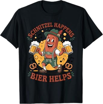 Schnitzel Happens Oktoberfest Funny German Beer Festival T-Shirt