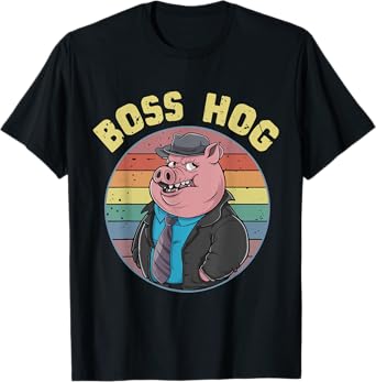 Hog Boss Funny Swine Costume Animal Cool Pigs Humor T-Shirt