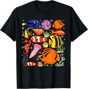 Cute Sea Animal Oceans Clownfish Aquarium Toddler Boy Girl T-Shirt
