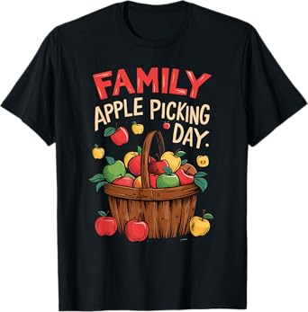 Matching Apple Harvest Fun Family Apple Picking Day T-Shirt