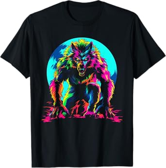Werewolf Wolf Moon Popart T-Shirt