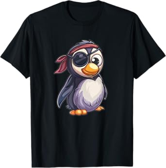 Pirate Penguin - Penguin Kawaii T-Shirt
