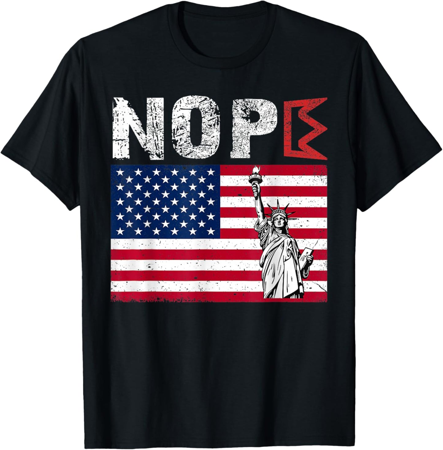 Retro No Kings Nope Protest Sign Horizontal Shirt Men Women T-Shirt