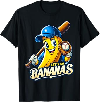 Funny Let's Go Bananas Cute Banana Fruit Lover Game Day Kids T-Shirt
