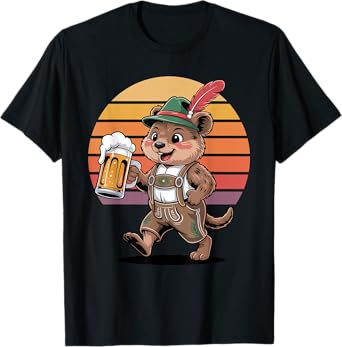 Retro Quokka Beer Drinking Quokkas T-Shirt