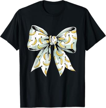 Banana Squad Coquette Bow Banana Lover Team Banana Crew T-Shirt