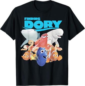Disney Pixar Finding Dory Nemo & The Crew Movie Poster T-Shirt