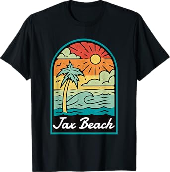 Jax Beach Florida Vintage T-Shirt for Men Women Kids