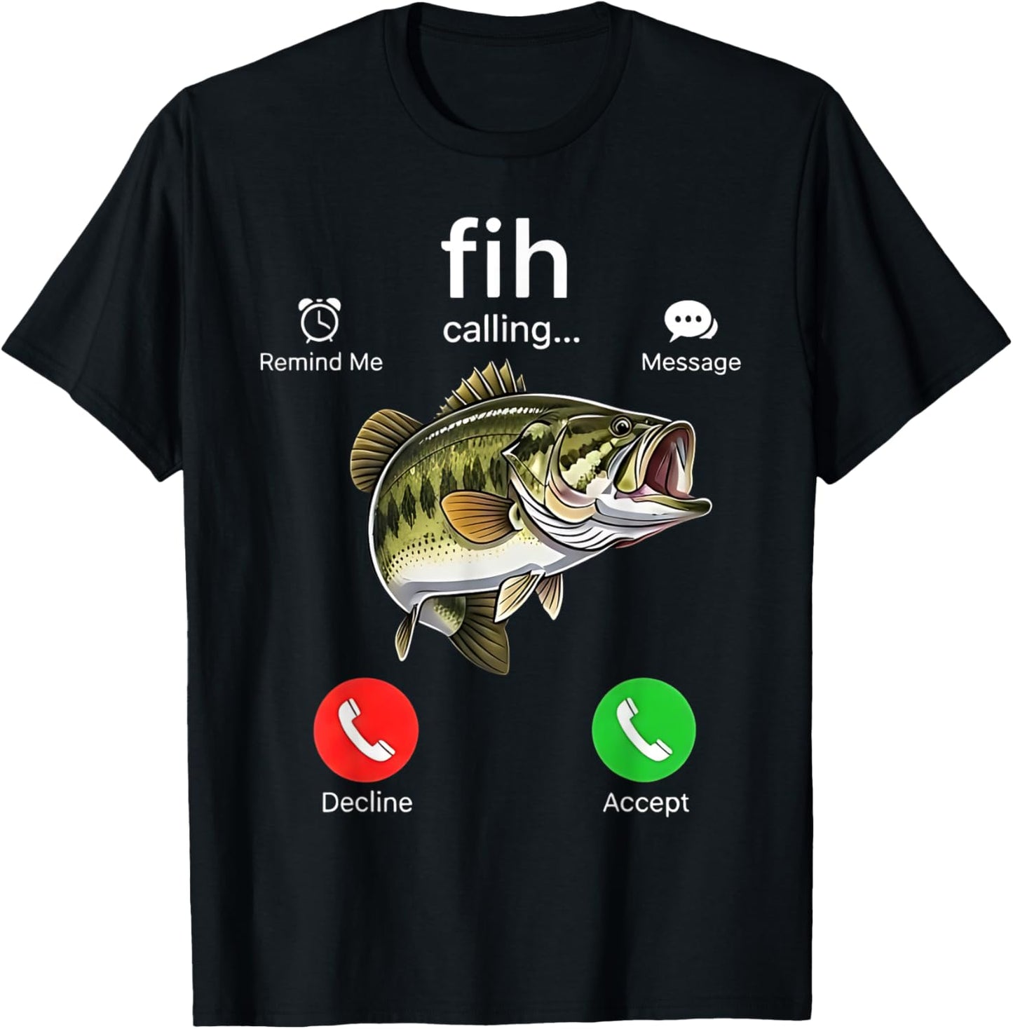 Fih Calling Funny Fish-Themed Incoming Call Meme T-Shirt