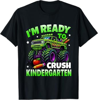 I'm Ready To Crush Kindergarten Monster Truck Boys T-Shirt