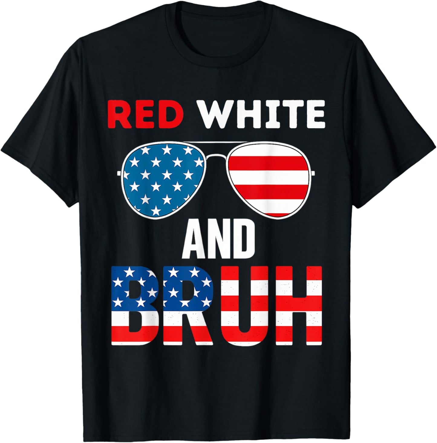 Red White And Bruh 4th Of July Usa Boys Patriotic Kids T-shirt