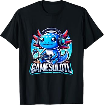 Gamesolotl Axolotl Gamer kawaii Anime kids T-Shirt