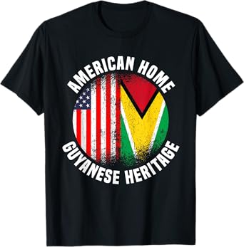 Guyana Outfit for Men & Women US American Guyanese Flag T-Shirt