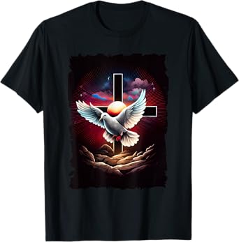 Christian Dove Cross retro 70s vintage T-Shirt