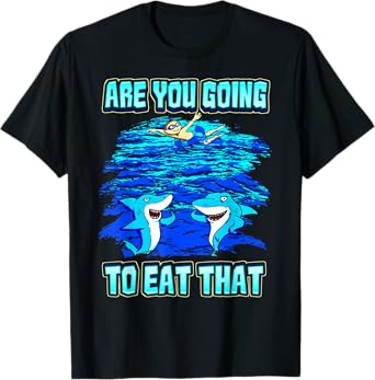 Shark Humor Ocean Swimmers Beware Funny Shark T-Shirt