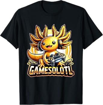 Gamesolotl Axolotl Gamer kawaii Anime kids T-Shirt
