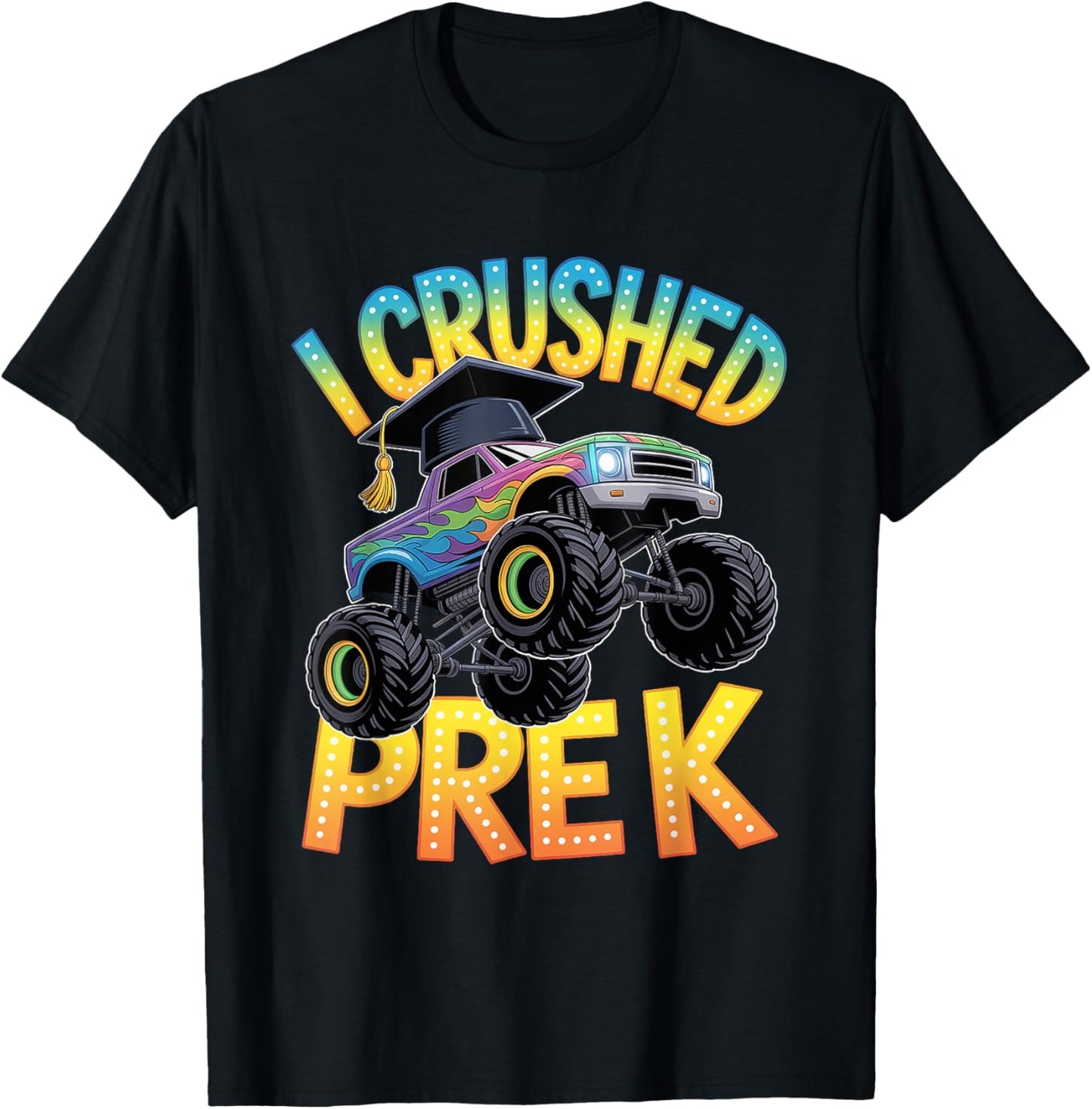 I Crushed Pre‑K Truck Graduation Preschool Boys Tee by TeeBrew