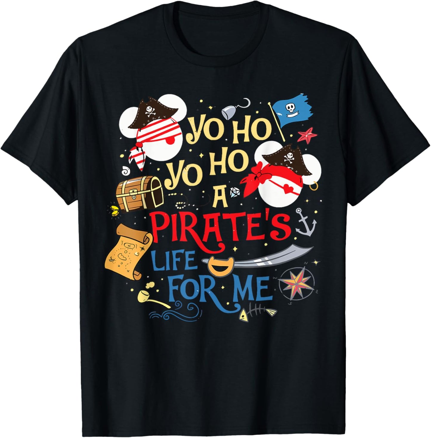 Funny Pirate Women Man Kids Family Vacation Trip T-Shirt