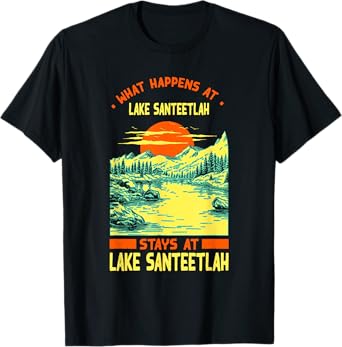 Fishing Boating Camping Lake Vacation Lake Santeetlah T-Shirt