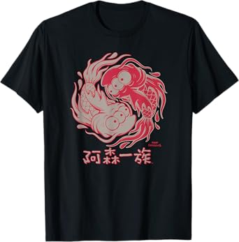 The Simpsons Koi Blinky Yin Yang Japanese T-Shirt