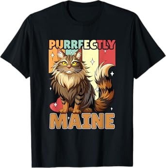 Maine Coon Cat Lover Cute Kitten Owner Funny Maine Coon Men Women T-Shirt