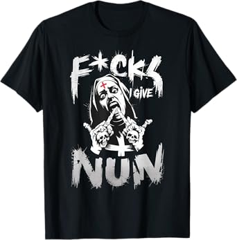 F-cks I Give Nun Dark Humor Gothic Design T-Shirt