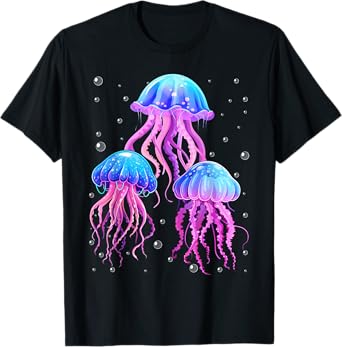 Glowing Rainbow Jellyfish T-Shirt