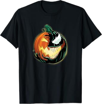 Marvel Venom Halloween Symbiote Pumpkin Jack-Oโ-Lantern T-Shirt