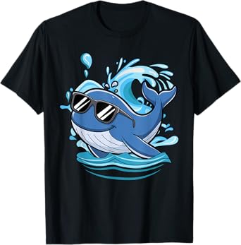 Cool Sunglasses Whale Costume for Boys and Girls T-Shirt