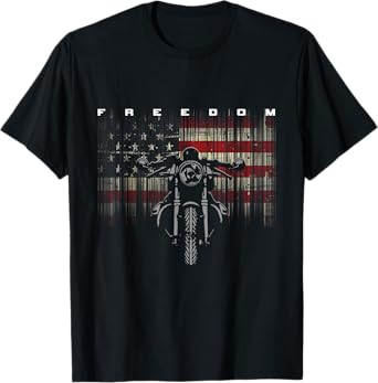 American Flag Motorcycle T-Shirt
