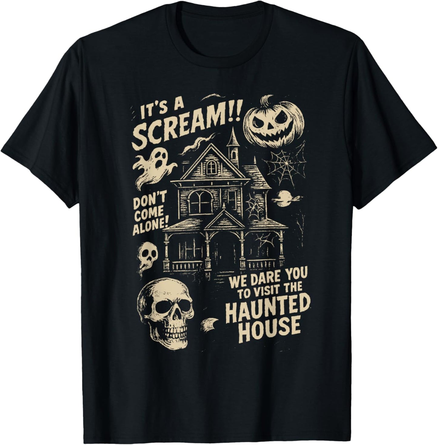 It's A Scream Haunted House Halloween Spooky Season Ghost T-Shirt