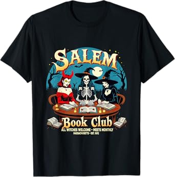 Salem Book Club Witches Gothic Halloween Read T-Shirt