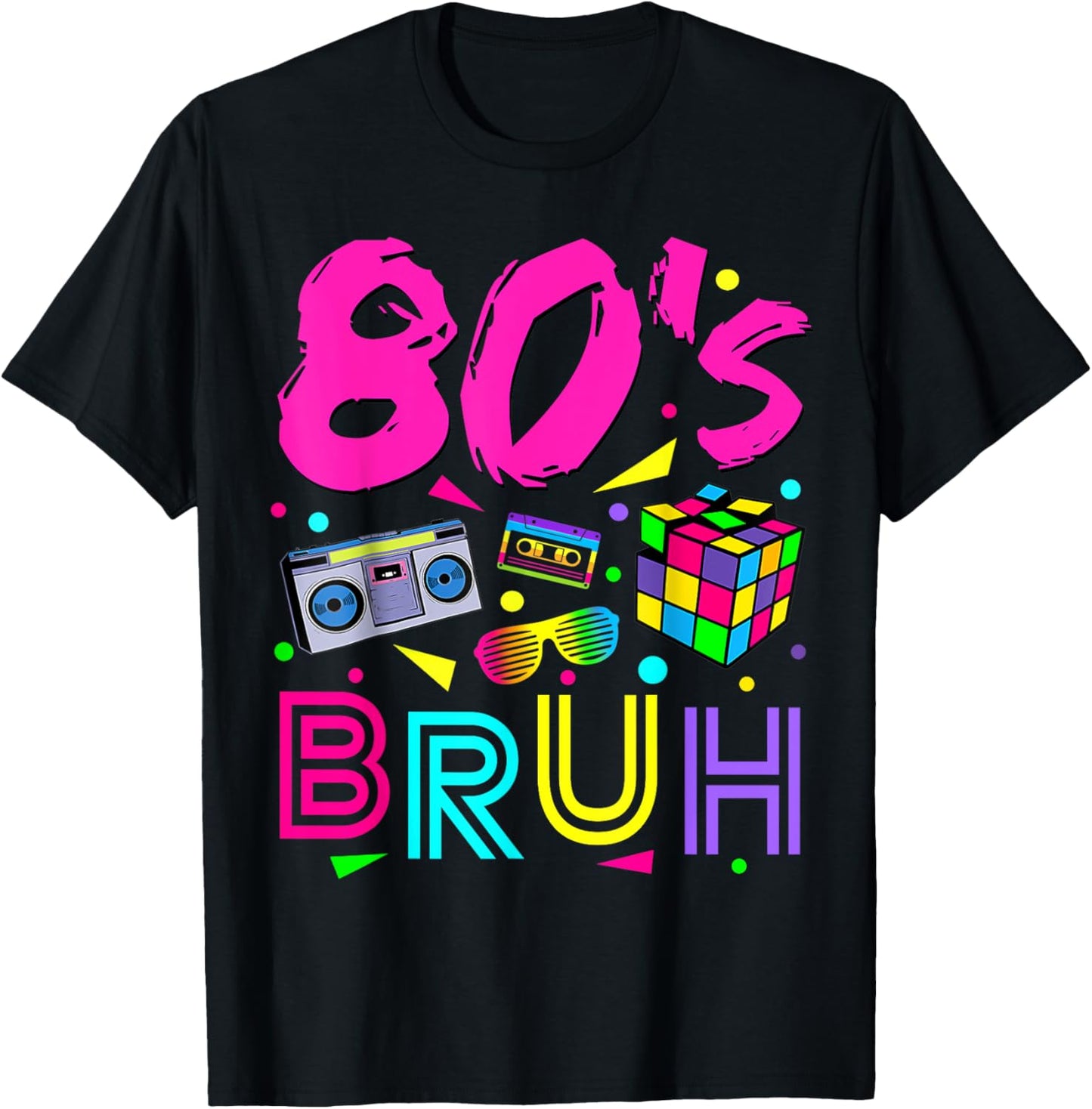 Retro 80s Bruh Outfits For Boys 1980s Party Outfit Eighties T-Shirt