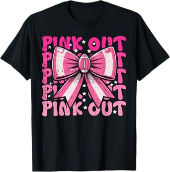 Breast Cancer Ribbon Pink Out Awareness Women Girls Kids T-Shirt