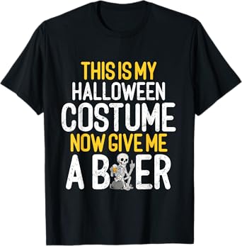 This is My Halloween Costume Beer Lover Skeleton Drinking T-Shirt