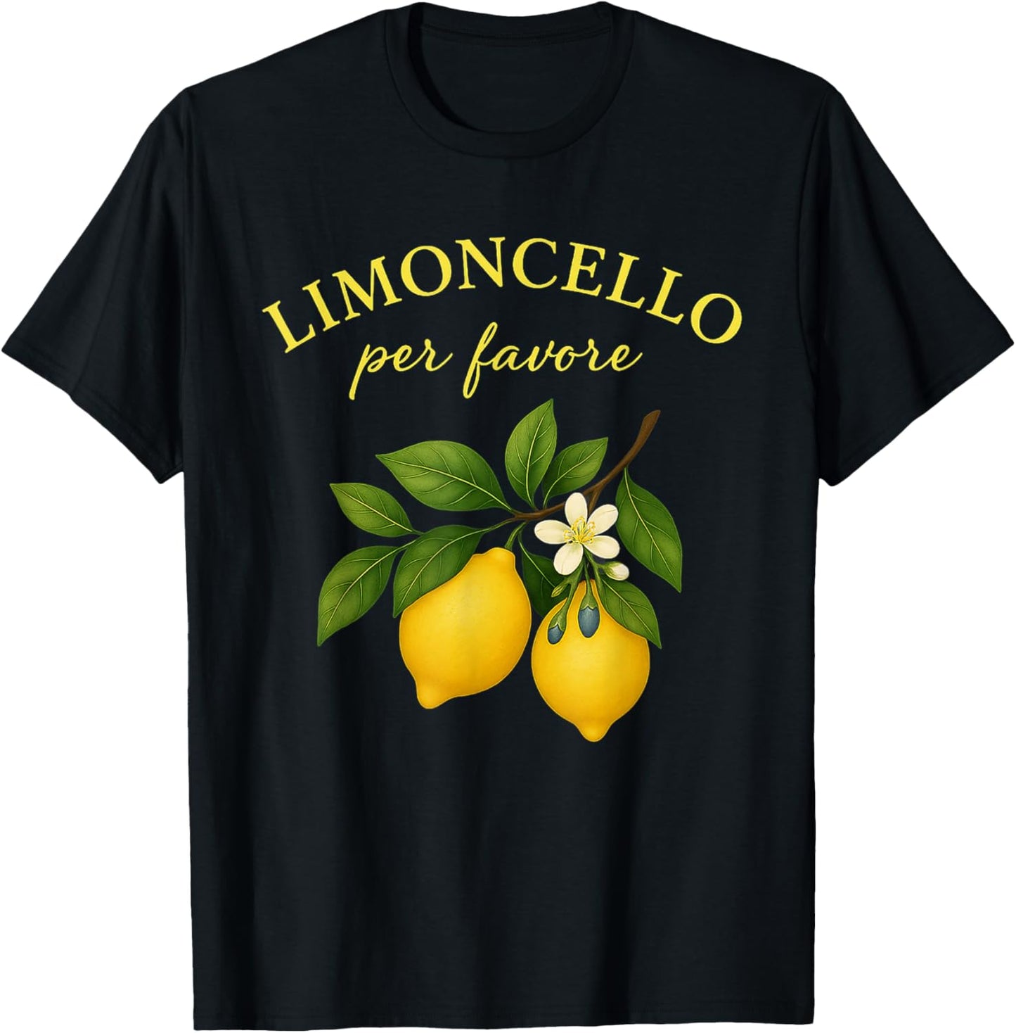 Limoncello Per Favore Italian Shirts for Women Funny Lemon T-Shirt