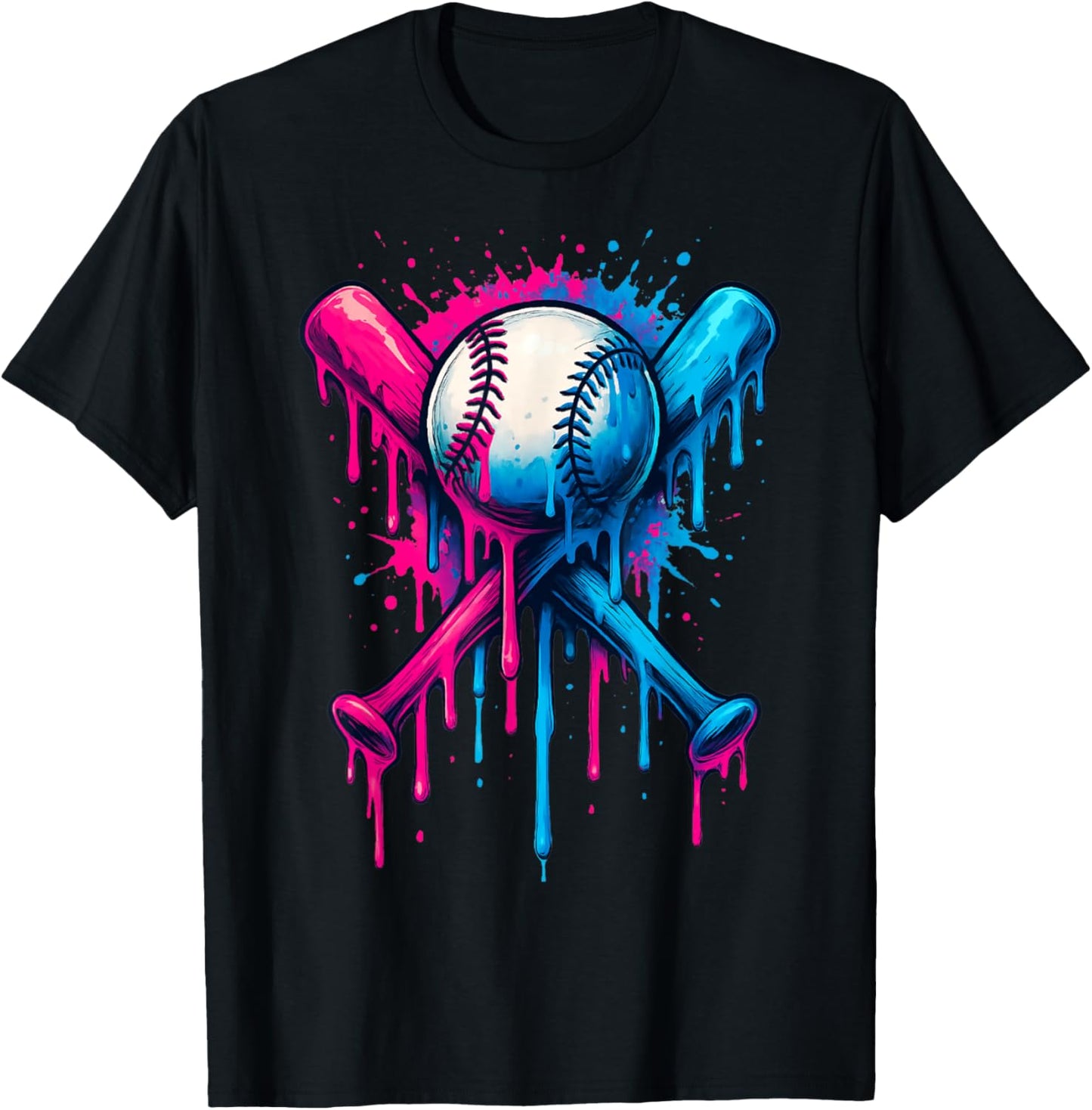 Baseball Dripping Ice Cream Drip Youth Boys Baseball T-Shirt