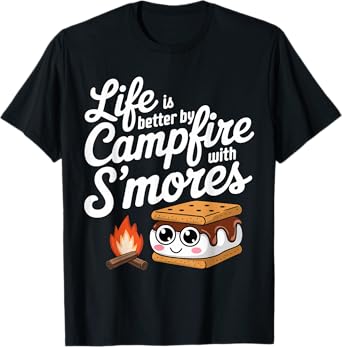 Campfires And S'mores Camping Smores Kawaii S'mores T-Shirt