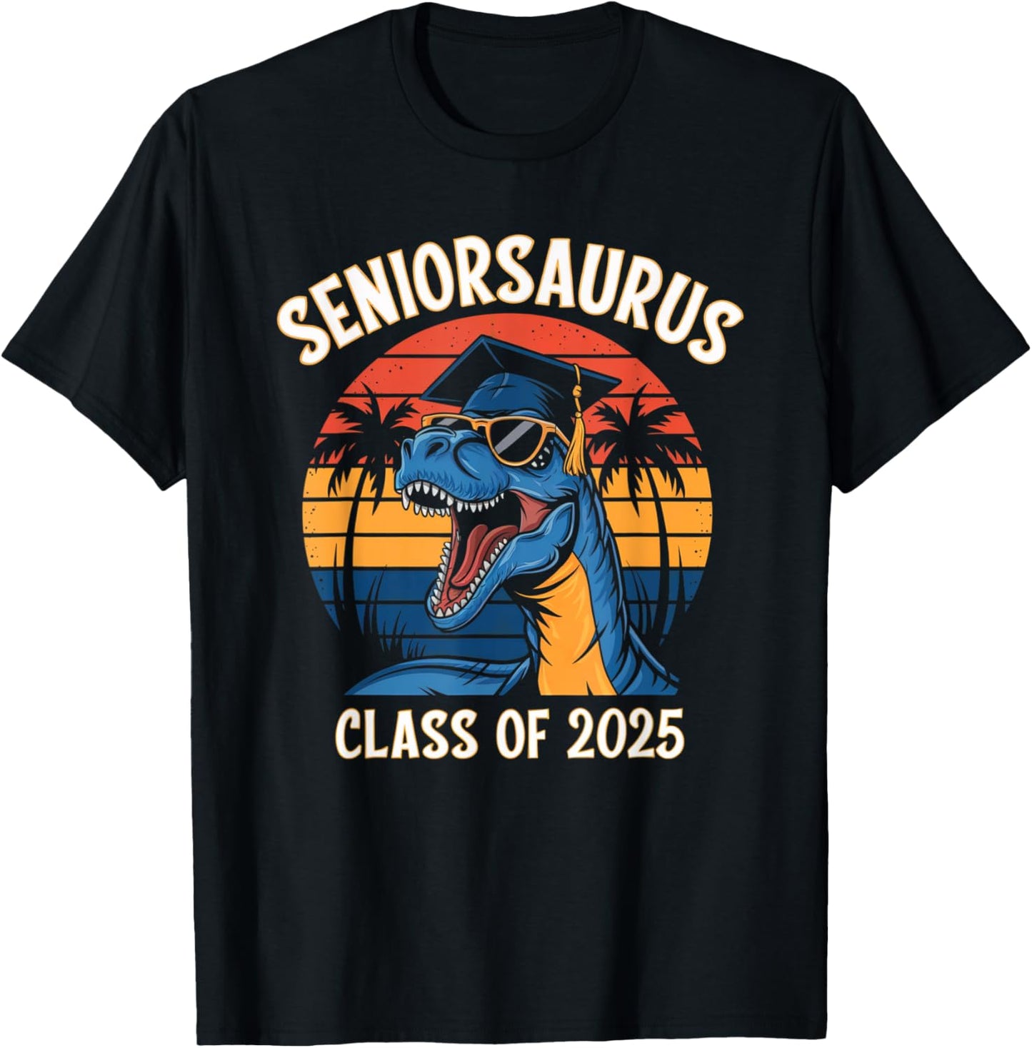 Seniorsaurus Senior Class of 2025 Dinosaur Graduation T-Shirt