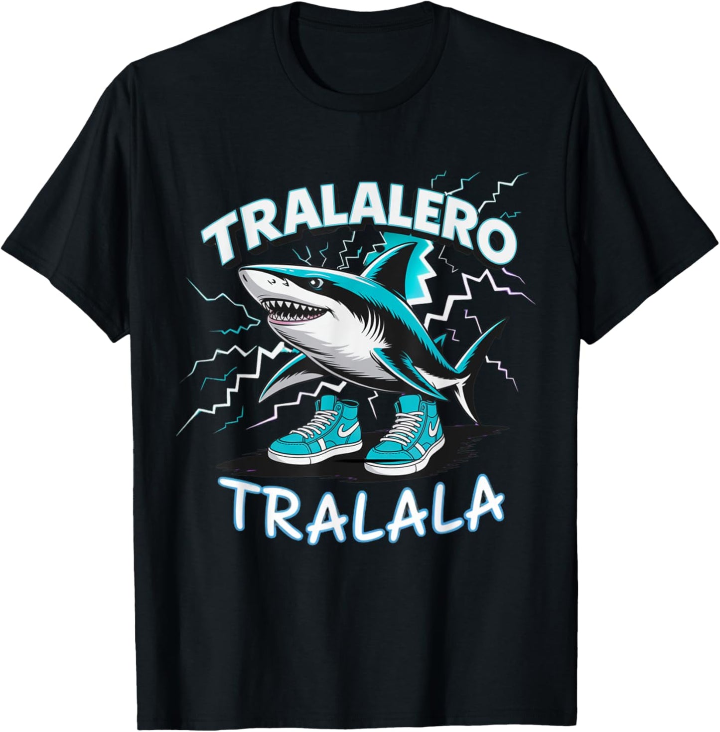 Shark TRALALERO TRALALA Trendy Funny Italian Brainrot Meme T-Shirt