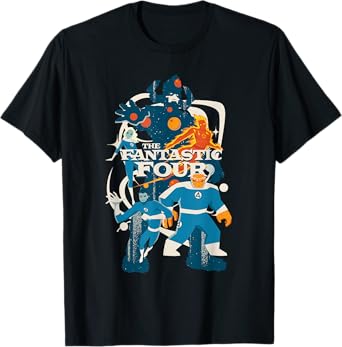 Marvel The Fantastic Four: First Steps Retro Team & Galactus T-Shirt