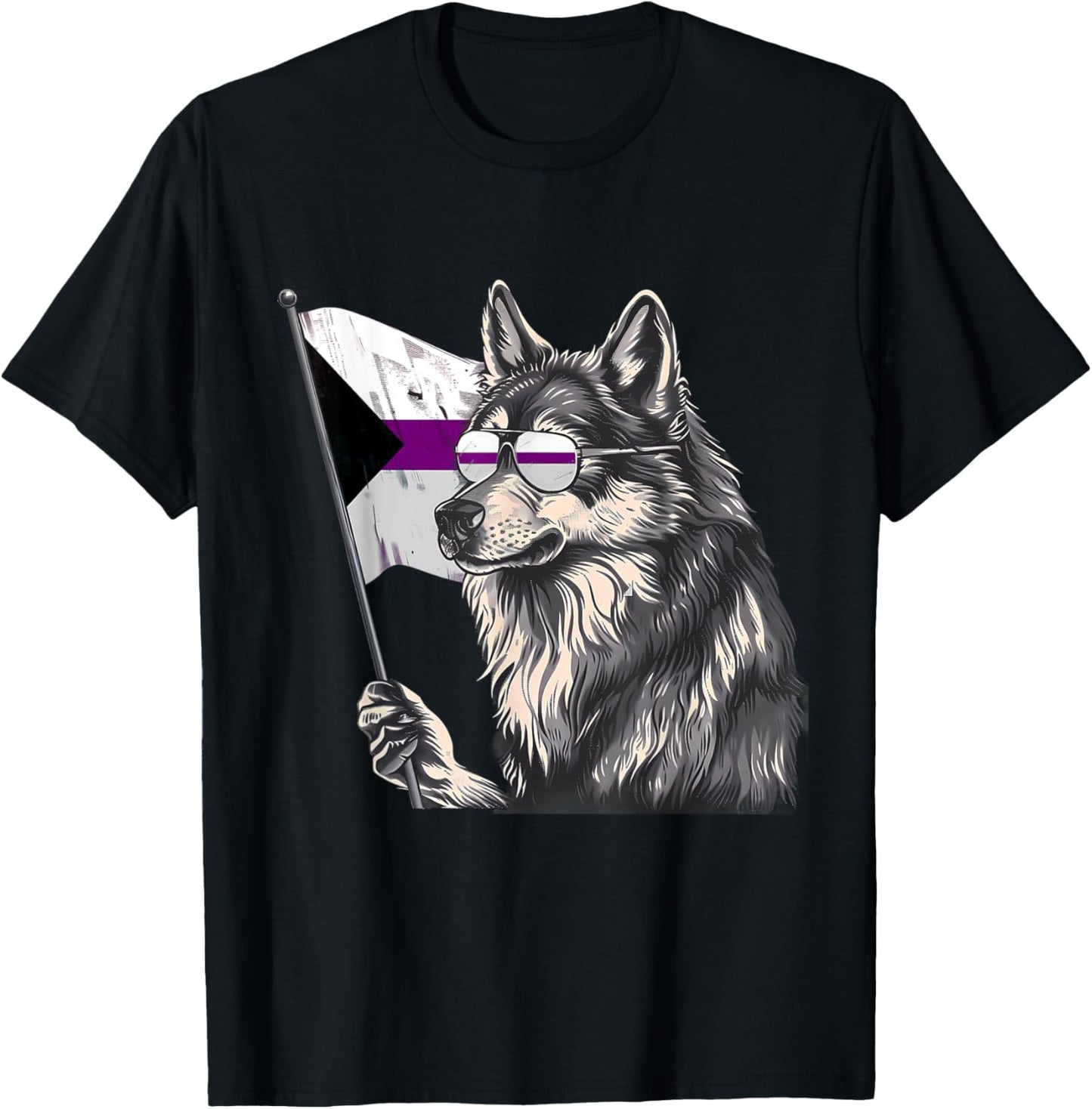 Wolf Demisexual Pride Flag LGBTQ Demisexuality Flag T-Shirt